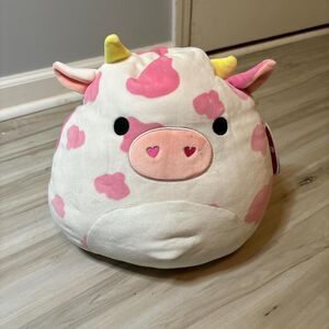 Squishmallows Pink and White cow